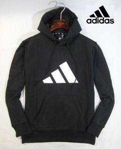 A火01665新品▼ アディダス 【 O 】 黒系 スウェットパーカ フレンチテリー素材 プルオー