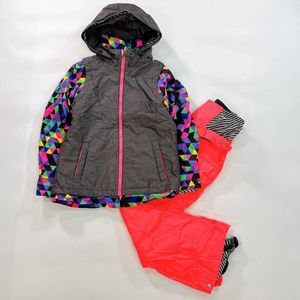 SiROP シロップ スノーウェア 上下セット スキー スノーボード セットアップ 蛍光色 レデ