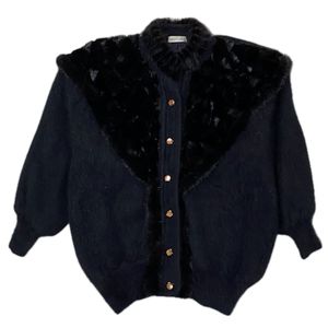 NAUGHTY STAGE アンゴラニット カーディガン ニットジャケット 毛皮 レトロ 古着 レディ