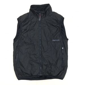 Marmot マーモット Dri Clime 裏起毛 ナイロンベスト M 黒 ブラック 羽織り ジャケット