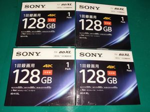 SONY ブルーレイディスクBD-R XL 1回録画用 128GB1枚入りを4セットで 未使用品 クリック