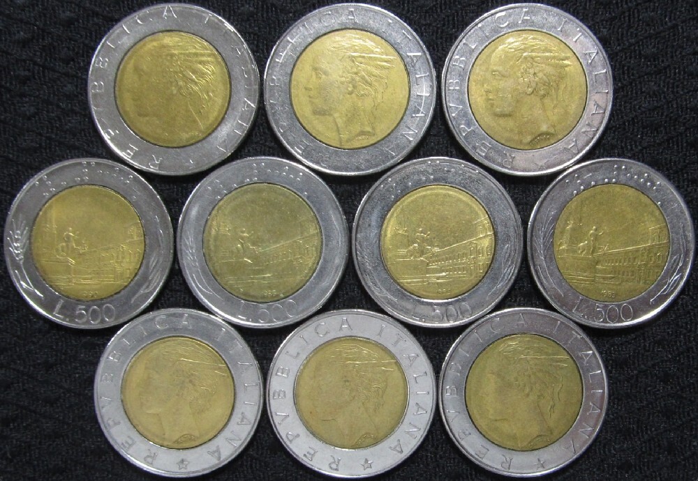 イタリア500リラ硬貨の値段と価格推移は？｜1件の売買データから