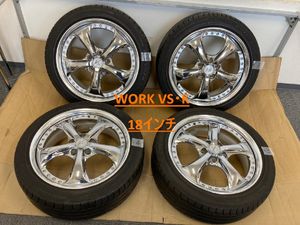 ★希少★WORK　VS/KF　18インチアルミホイール4本セット　18×7.0JJ　＋51　PCD114.3　5H