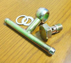 ウェーバーWEBERキャブレター用フューエルT型パイプ+バンジョウボルト　DCOE45/40/48/50