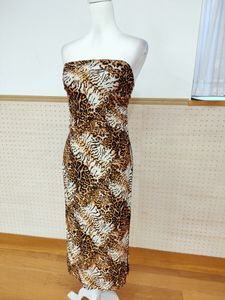 茶系ヒョウ柄両サイドスリットM