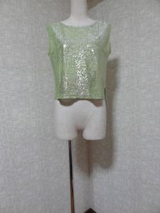 ☆ レディース　社交ダンス　ダンス 　ダンス衣装　カットソー　貼り付けスパンコール　