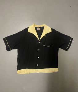 special 50s ブラックレーヨンシャツ 50年代 2トーン 半袖シャツ ボーリングシャツ レー