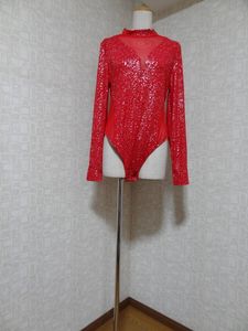 ☆ 未使用！ レディース　社交ダンス　ダンス　ダンス衣装　ブラウス　カットソー　レオ