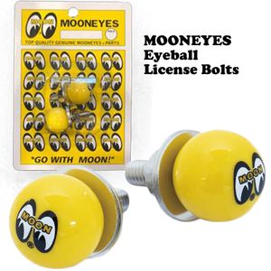 MOONEYES MOON EYES ムーンアイズ ライセンスボルト (左右SET) LICENSE BOLT イエロー 汎