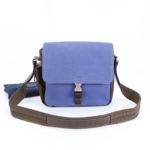 1円■美品■プラダ■レザー キャンバス ショルダーバッグ 斜め掛け メッセンジャー ビジ