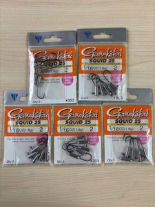 がまかつ スクイッド25 #2―1.8g 5本入×5袋セット　計25本 新品・未使用 バス釣り ジグ