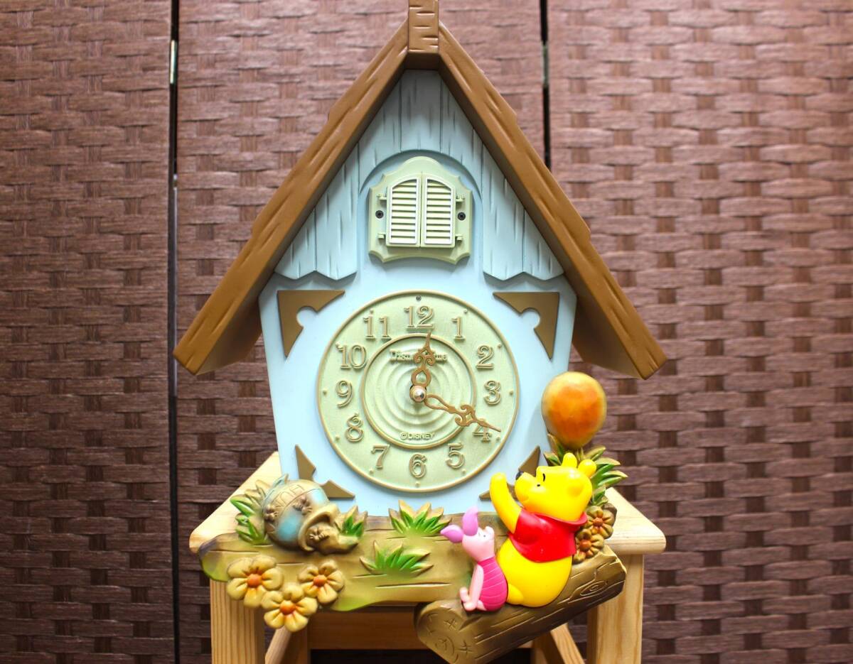 ディズニータイム　ウィニー・ザ・プー 掛時計 木の家型 ☆ Disney Time ディズニータイム くまのプーさん 壁掛け時計 FW573L