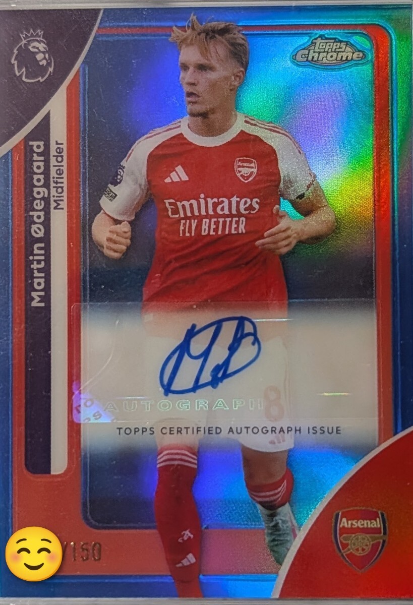 Arsenal マーティン・ウーデゴール 150シリ 直筆サインカード