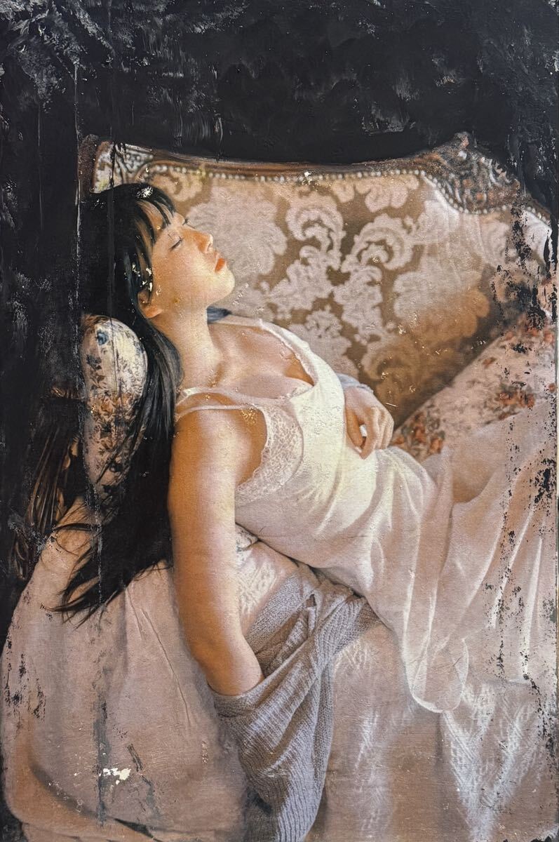 2026【真作】下村樹『 午睡』410mm×272mm 絵画 油彩 テンペラ