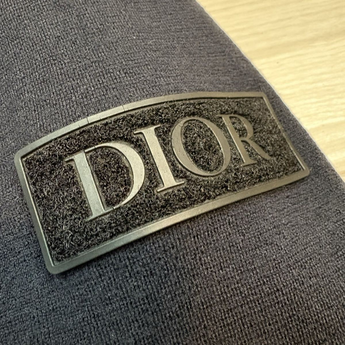 16 極 名作 DIOR ディオール キムジョーンズ ロゴパッチ ウール ニット