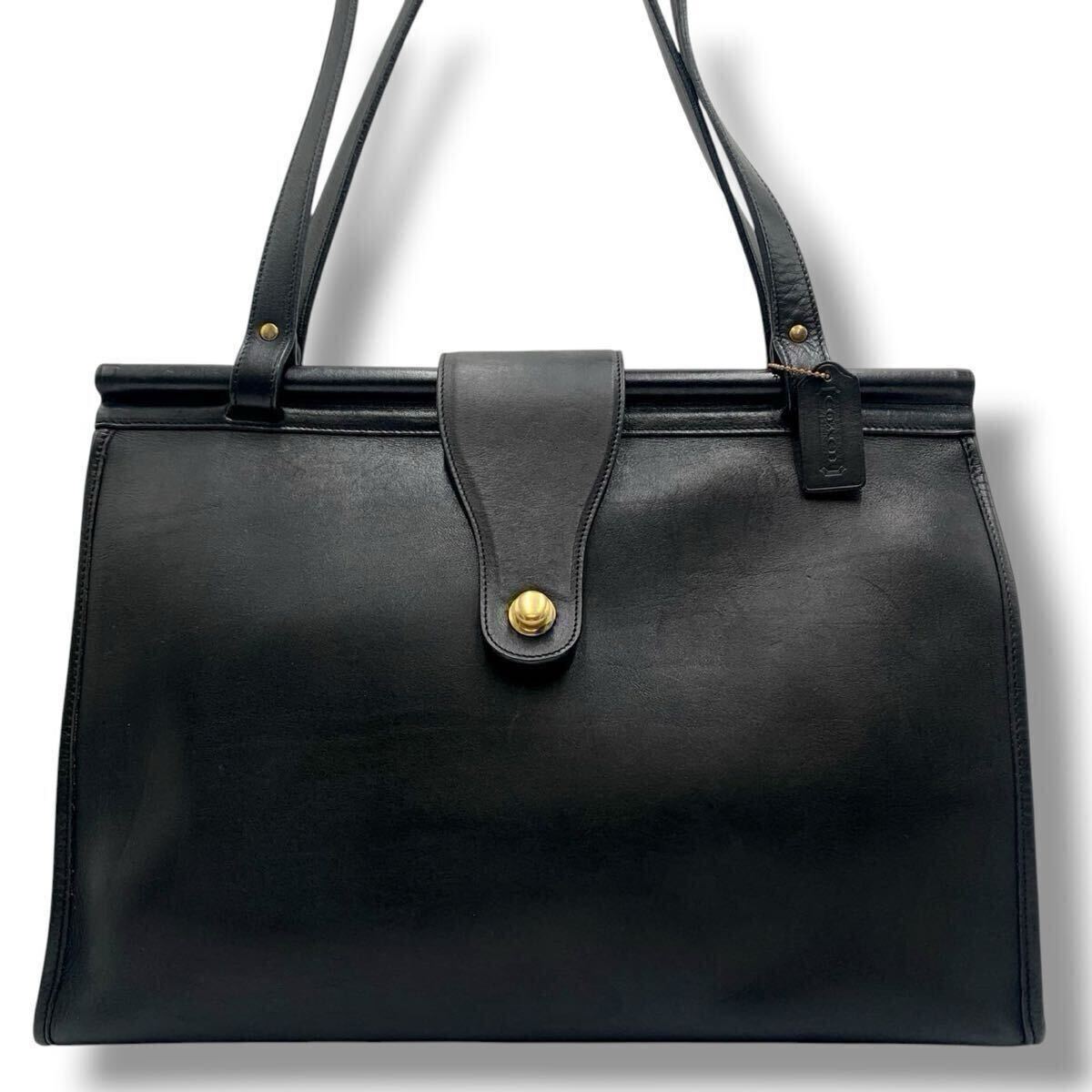 ◯美品◯OLD COACH 大容量 トートバッグ A4収納 ブラック アメリカ製 美品○ コーチ COACH オールドコーチ トートバッグ ビジネス 9896 USA
