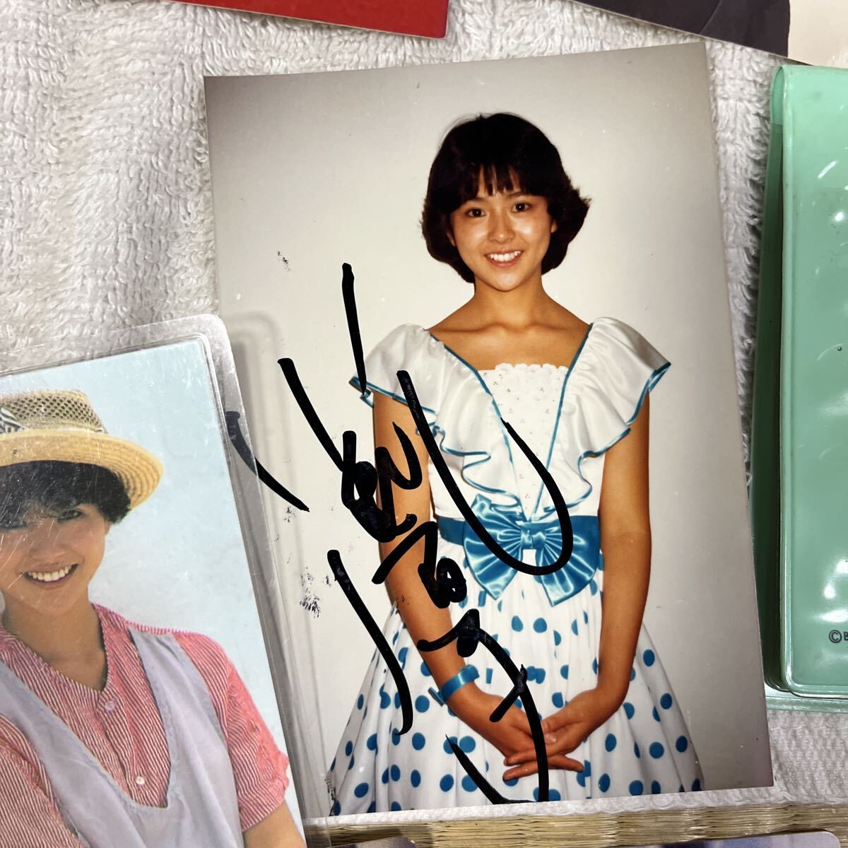 小泉今日子 キョンキョン 直筆サイン 生写真 ブロマイド 昭和レトロ