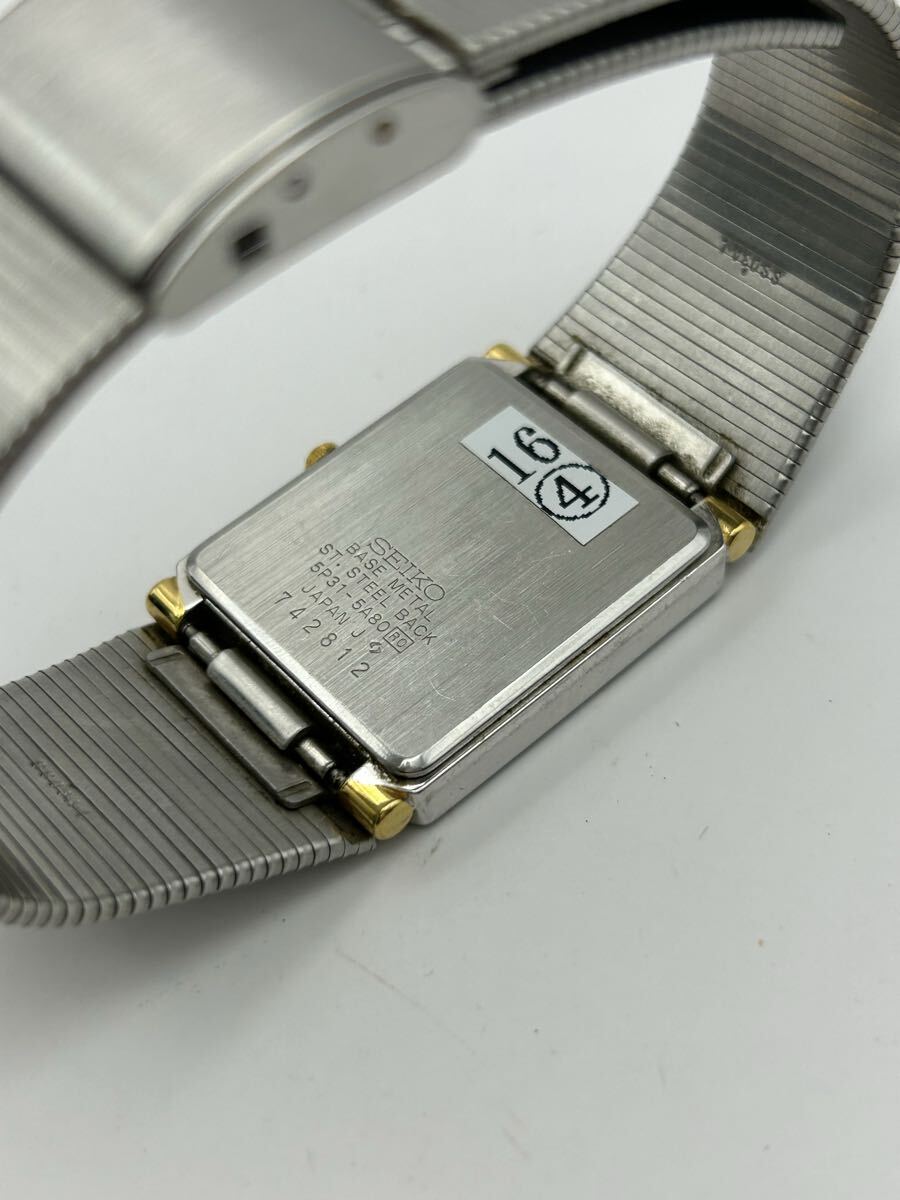 1980年代SEIKO セイコー 5P31-5A8A 純正ベルト クォーツ腕時計my