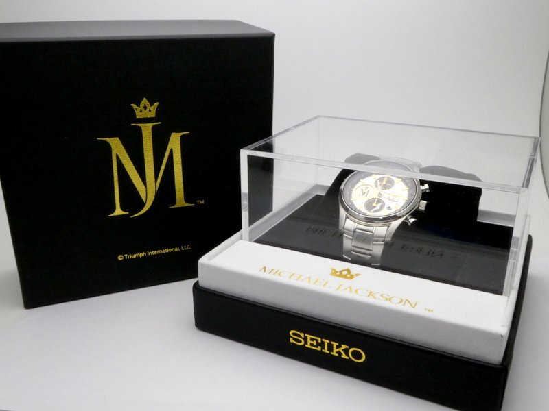 SEIKO マイケルジャクソン コラボモデル 7T92-HDX0 クォーツ QZ デイト