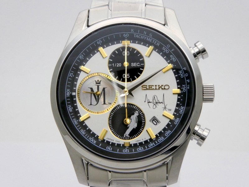 SEIKO マイケルジャクソン コラボモデル 7T92-HDX0 クォーツ QZ デイト