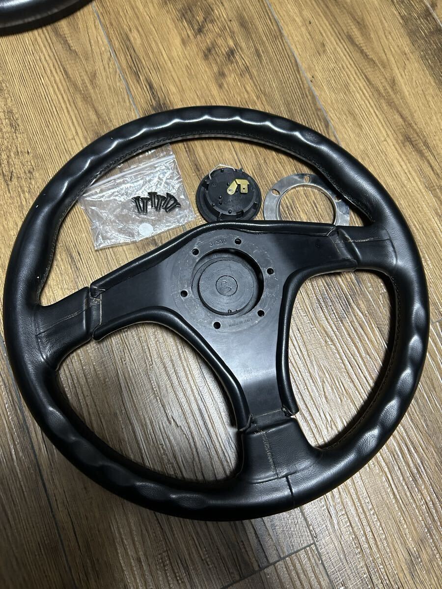 当時物美品】ナルディ 正規品 36パイ ガラ3 gara3 ブラック レザー