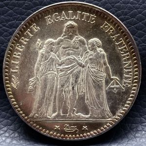 フランス 5フラン 銀貨のYahoo!オークション(旧ヤフオク!)の相場・価格