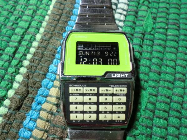 グリーン 黄緑顔 DBC-1500データバンクDATABANK蓄光メタルバンド