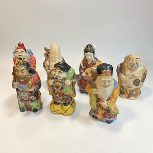 【アンティーク】九谷焼 寿老人 福禄寿 陶器製置物 縁起物 27cmサイズ 福禄寿 九谷の値段と価格推移は？｜5件の売買データから福禄寿 九谷の