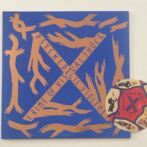 208位 稀少美品 X JAPAN BLUE BLOOD 宣伝用ステッカー ハガキ付 / 紅 Endless Rain オルガスム