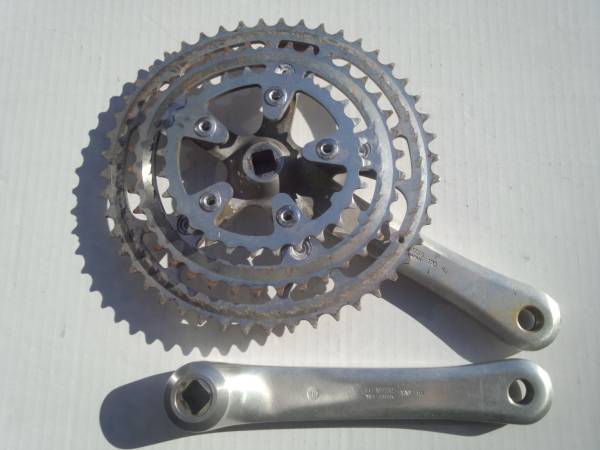 Ensemble manivelles pantographe vintage Shimano Deore XT FC-M730 175 mm