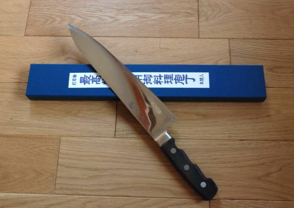 超レア包丁・ 牛刀 高橋刃物・極上光友 240mm（24cm)(牛刀)｜売買