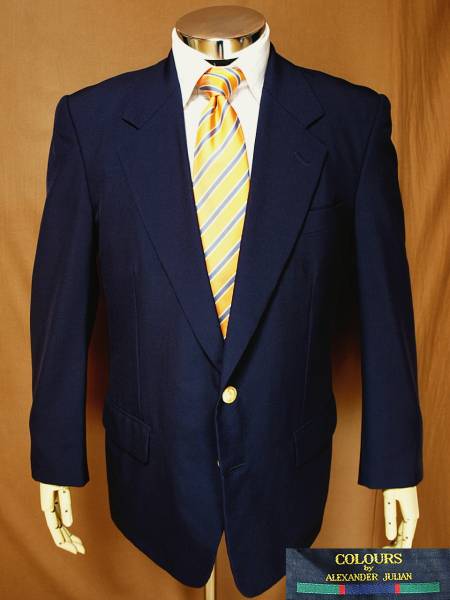金色ボタン!!COLOURS2ボタン紺ブレザー(AB5サイズ)日本製