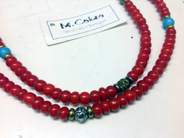 m cohen ビーズネックレス 925 blue ジョニーデップ ☆新品☆ジョニーデップ M.Cohen アンティークビーズネックレス(ビーズ