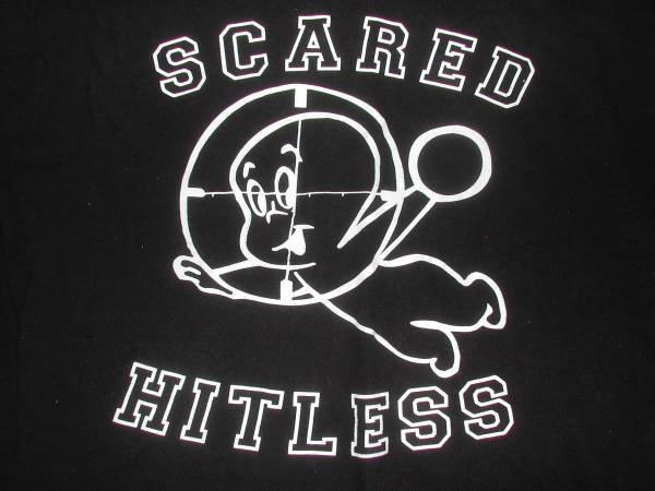 キャスパーscared Hitless Tシャツオバケゴースト幽霊ホラー映画 イラスト キャラクター 売買されたオークション情報 Yahooの商品情報をアーカイブ公開 オークファン Aucfan Com