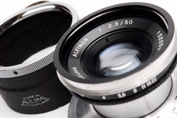 ALPA ALFINON 50mm F2.8 アルパ アルフィノン OLD DELFT フード(一眼