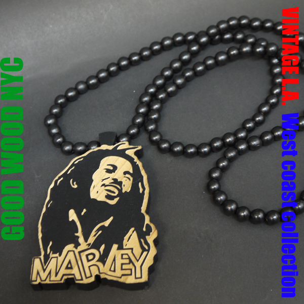 ボブ・マーリー☆GOOD WOOD NYCウッドネックレスSUPREMEHURLEYDC 