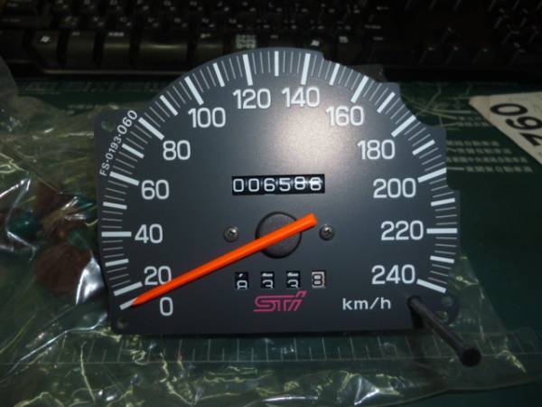 インプレッサ GC8 GF8 STI 240km/h スピードメーター 作動確認済(計器 