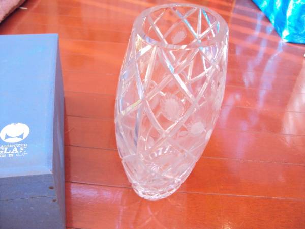 6095【未使用品】ラウジッツァー ドイツ製 切子フラワーベース 花瓶 花瓶 LAUSITZER 6095未使用品ラウジッツァー 小さめ 切子 ドイツ ?未