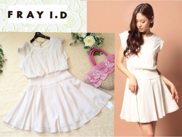 新品2013完売♪フレイアイディーFRAY ID ウエスト切替ワンピース(S  