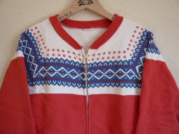 雪柄 スウェット 赤 キムタク カレッジ RRL 60s WAREHOUSE(Sサイズ 