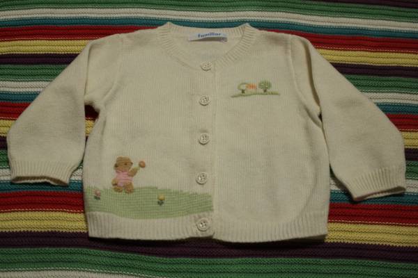 ファミリア★女の子春向けカーディガン★70ｃｍ★一度使用美品