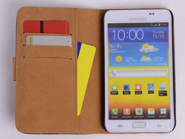 SC-05D GalaxyNote スマホケース カバー 二つ折りチェック黒_3