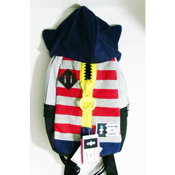 1213 ACT 2way ミニ 猫耳 リュック ボディ バッグ ボーダー 柄