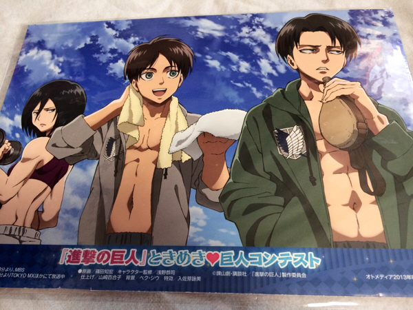 進撃の巨人 水着 カード リヴァイ エレン ミカサ ポスター(コミック