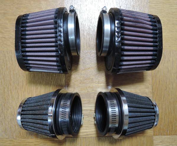 K&N パワーフィルター 54〜55パイ Yahoo!オークション - K&N パワーフィルター 54mm F021B4 中古品 4個セ