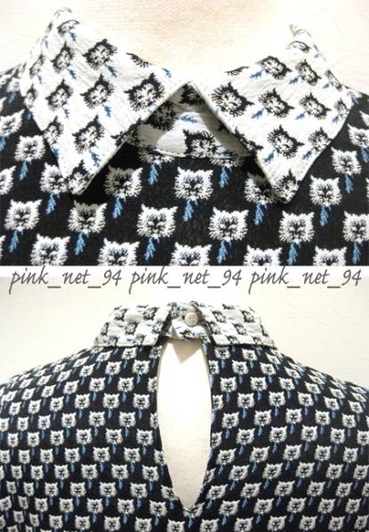 mintdesigns：ミントデザインズ：猫柄ワンピ：ノベルティ付(ミナ  