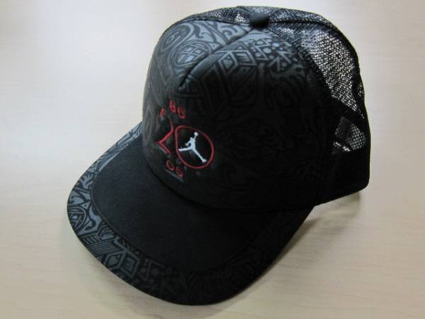 美品 NIKE AIR JORDAN メッシュ キャップ 帽子 黒 ジョーダン(ナイキ 