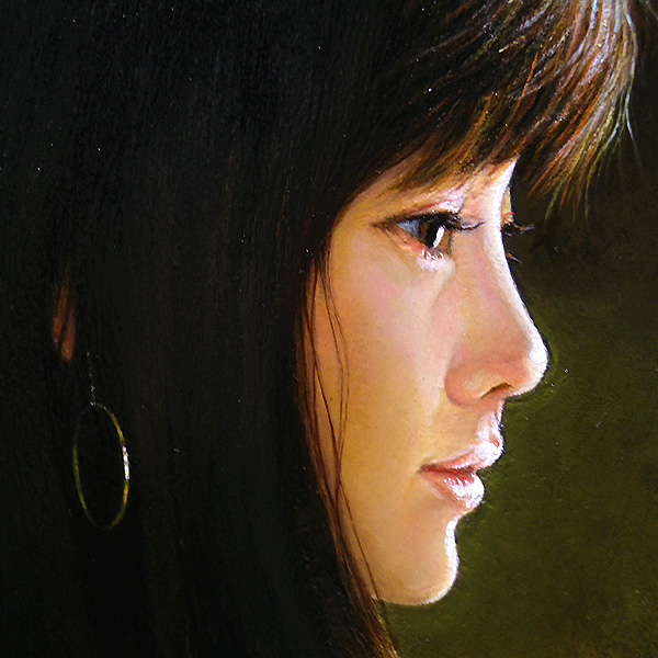GLC】藤森久一「微」油彩10号リアリズム注目画家少女裸婦逸品!(人物画