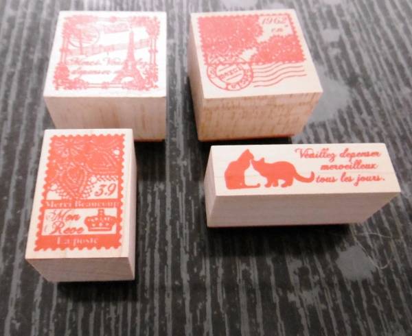 4個セット　スタンプ　年賀状やクリスマスにも_1