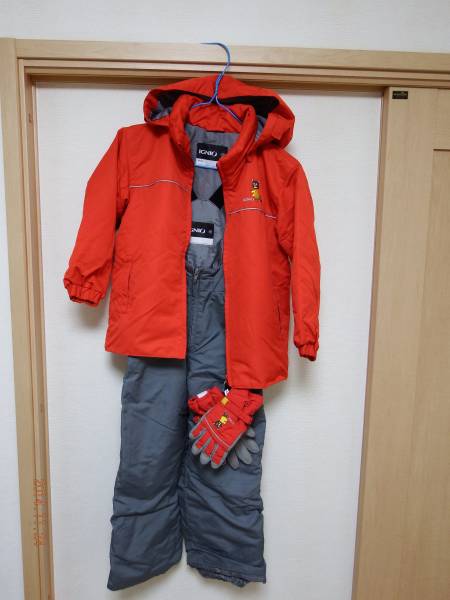 ☆子供用スキーウェア☆上下セット☆サイズ120☆サイズ調整付_1